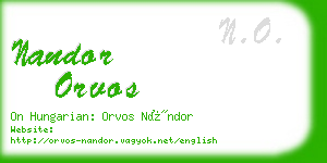 nandor orvos business card